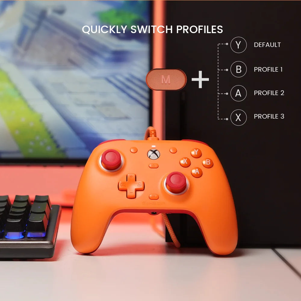 GameSir G7 SE Xbox Gaming Controller Wired Gamepad for Xbox Series X, Xbox Series S, Xbox One, with Hall Effect Joystick Orange