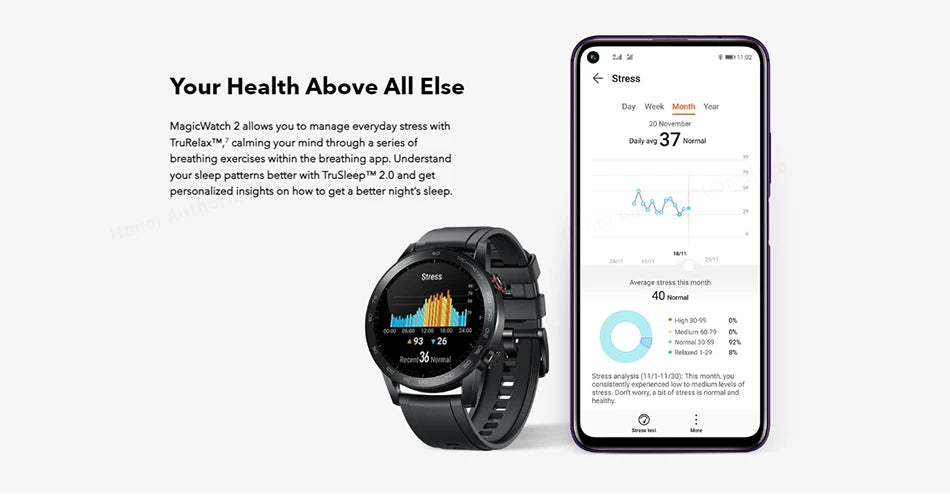 HONOR MagicWatch 2 Smartwatch 46mm Bluetooth Calling Smart Watch 14 Days Battery Life Phone Call Heart Rate GPS