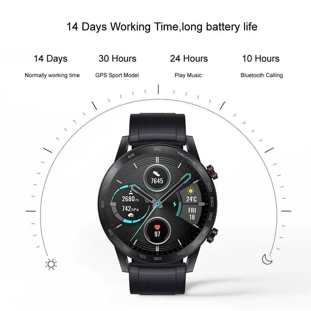 HONOR MagicWatch 2 Smartwatch 46mm Bluetooth Calling Smart Watch 14 Days Battery Life Phone Call Heart Rate GPS
