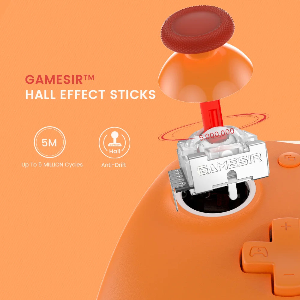 GameSir G7 SE Xbox Gaming Controller Wired Gamepad for Xbox Series X, Xbox Series S, Xbox One, with Hall Effect Joystick Orange