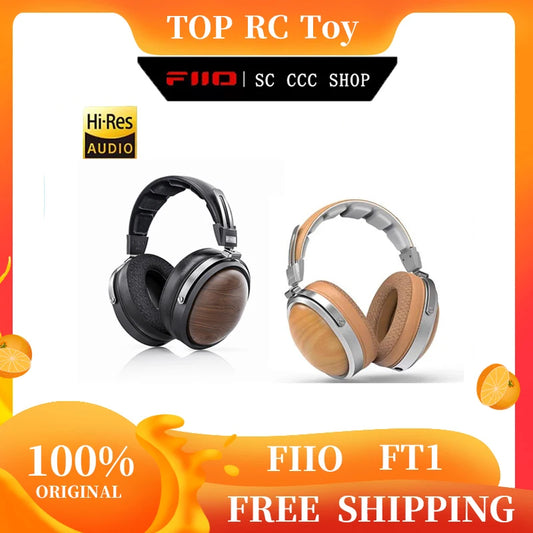 FiiO FT1 HIFI Wired Headphones Walnut Wood Earphones 60mm Dynamic CCAW Nanowood Fiber Composite Diaphragm PC Game  Headphones